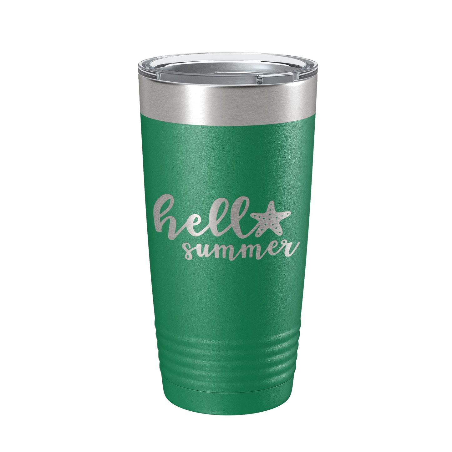 Hello Summer Tumbler Travel Mug Insulated Laser Engraved Coffee Cup 20 oz