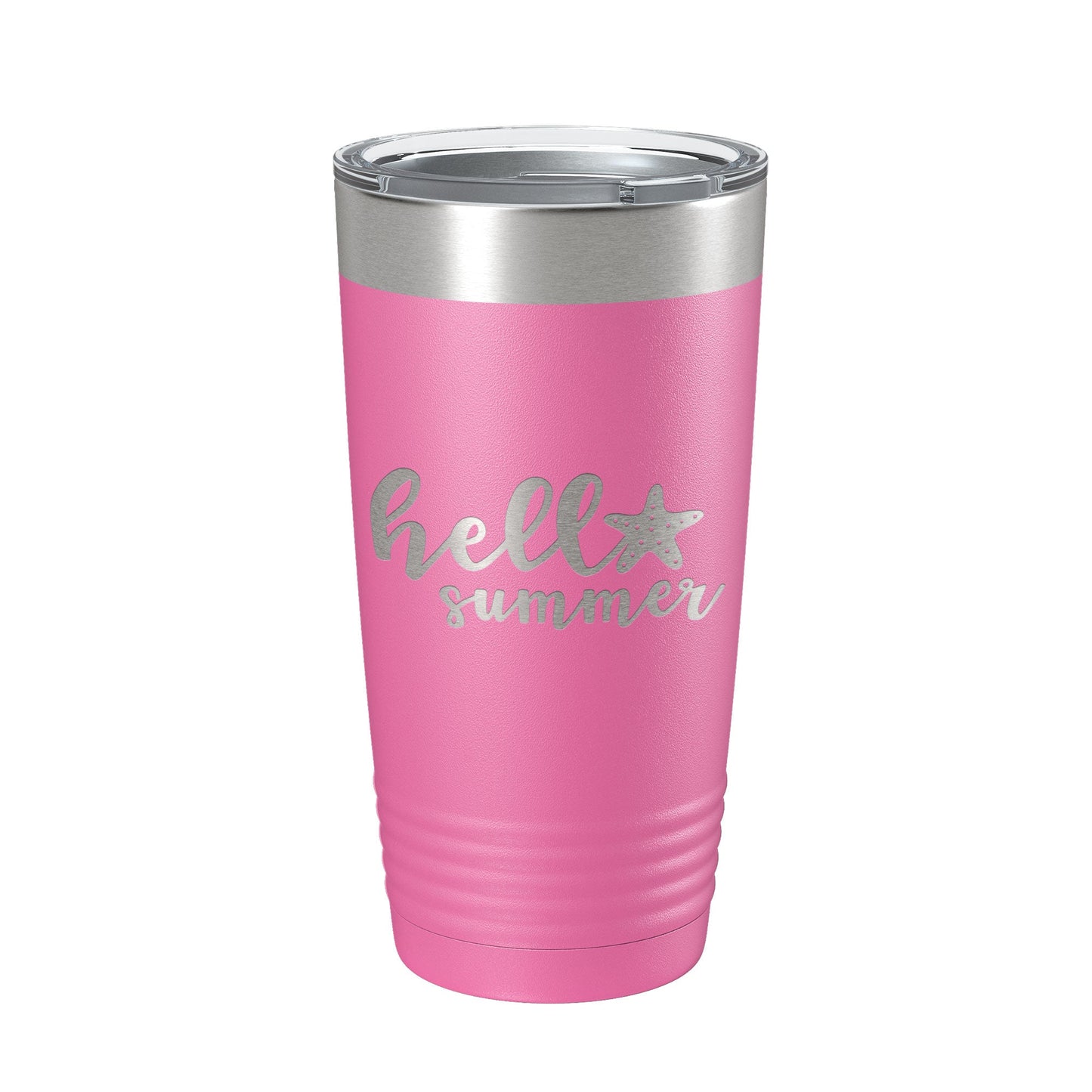 Hello Summer Tumbler Travel Mug Insulated Laser Engraved Coffee Cup 20 oz