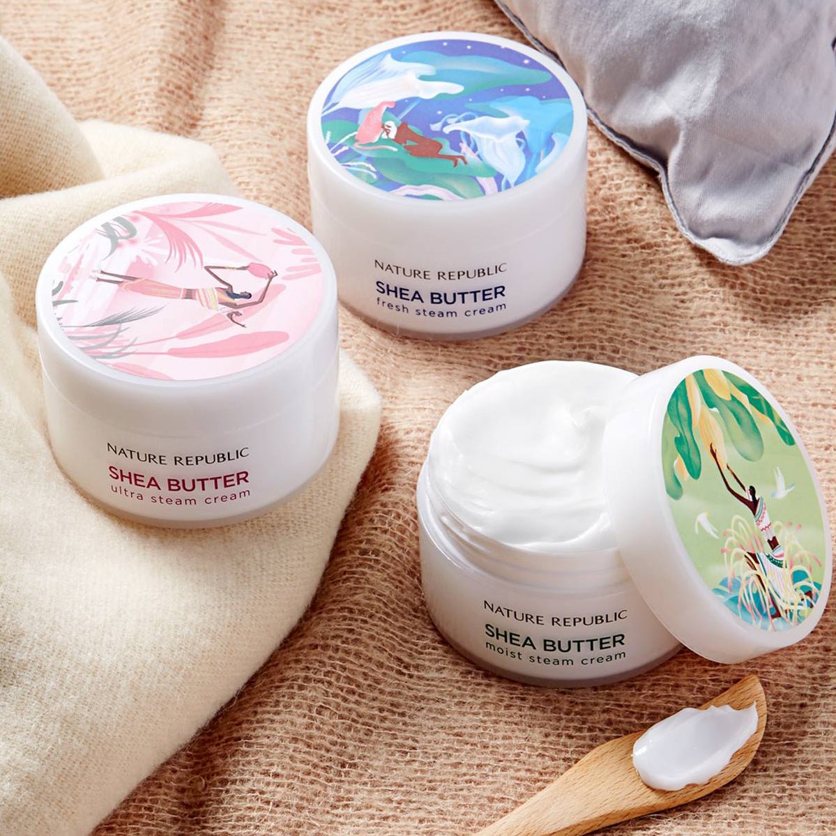 Shea Butter Steam Cream Ultra Triple Value Set (Dry Skin)